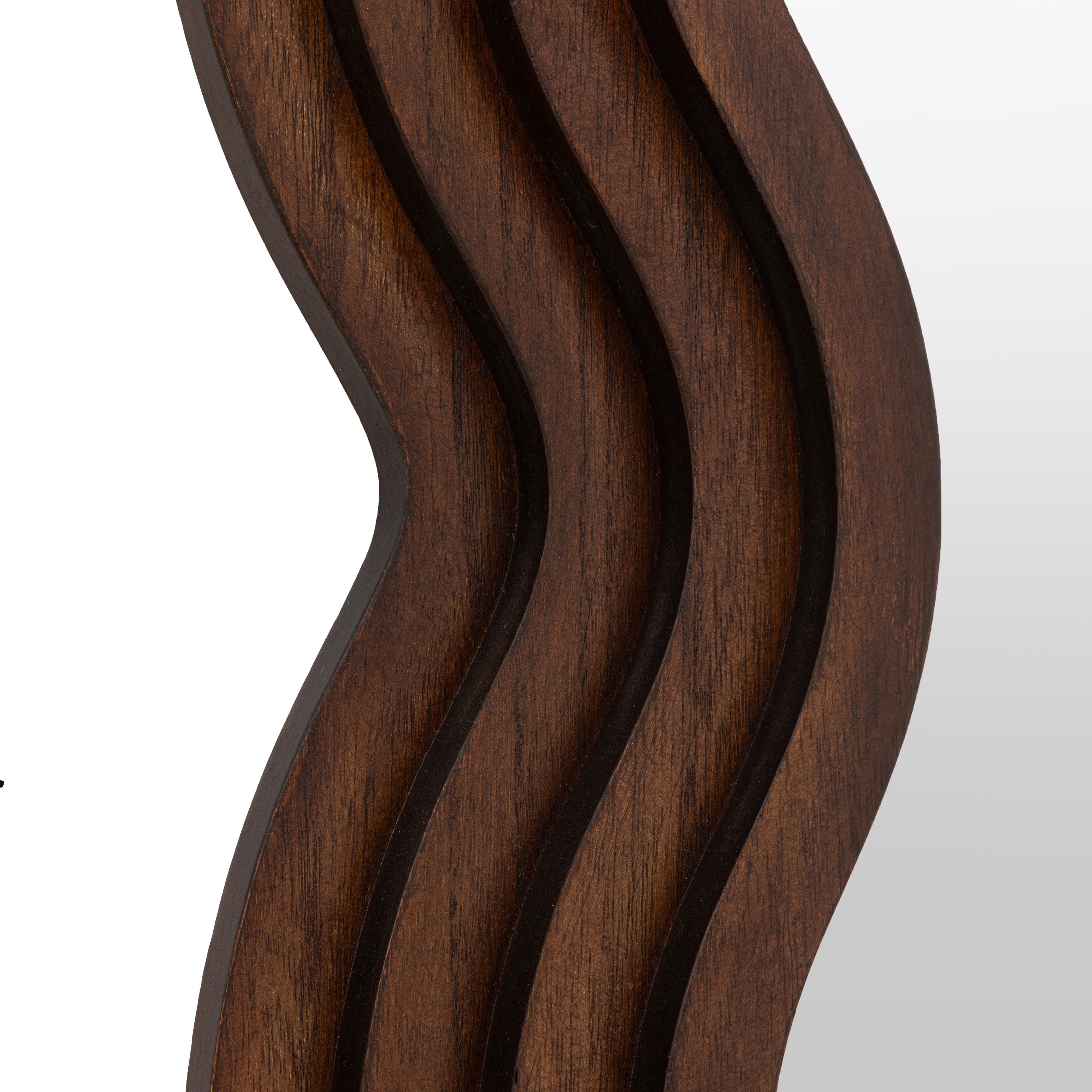 Nebo Wavy Warm Brown Wall Mirror